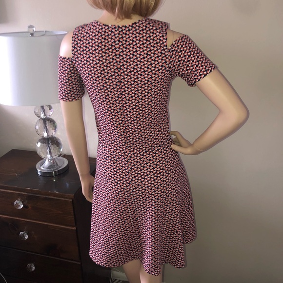 AQUA Cold Shoulder Skater Dress - Picture 2 of 4